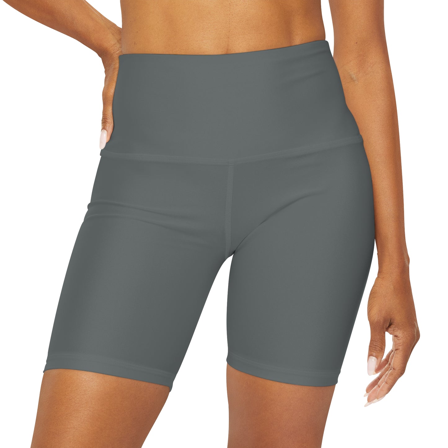 Dark Grey BTS High Waisted Yoga Shorts