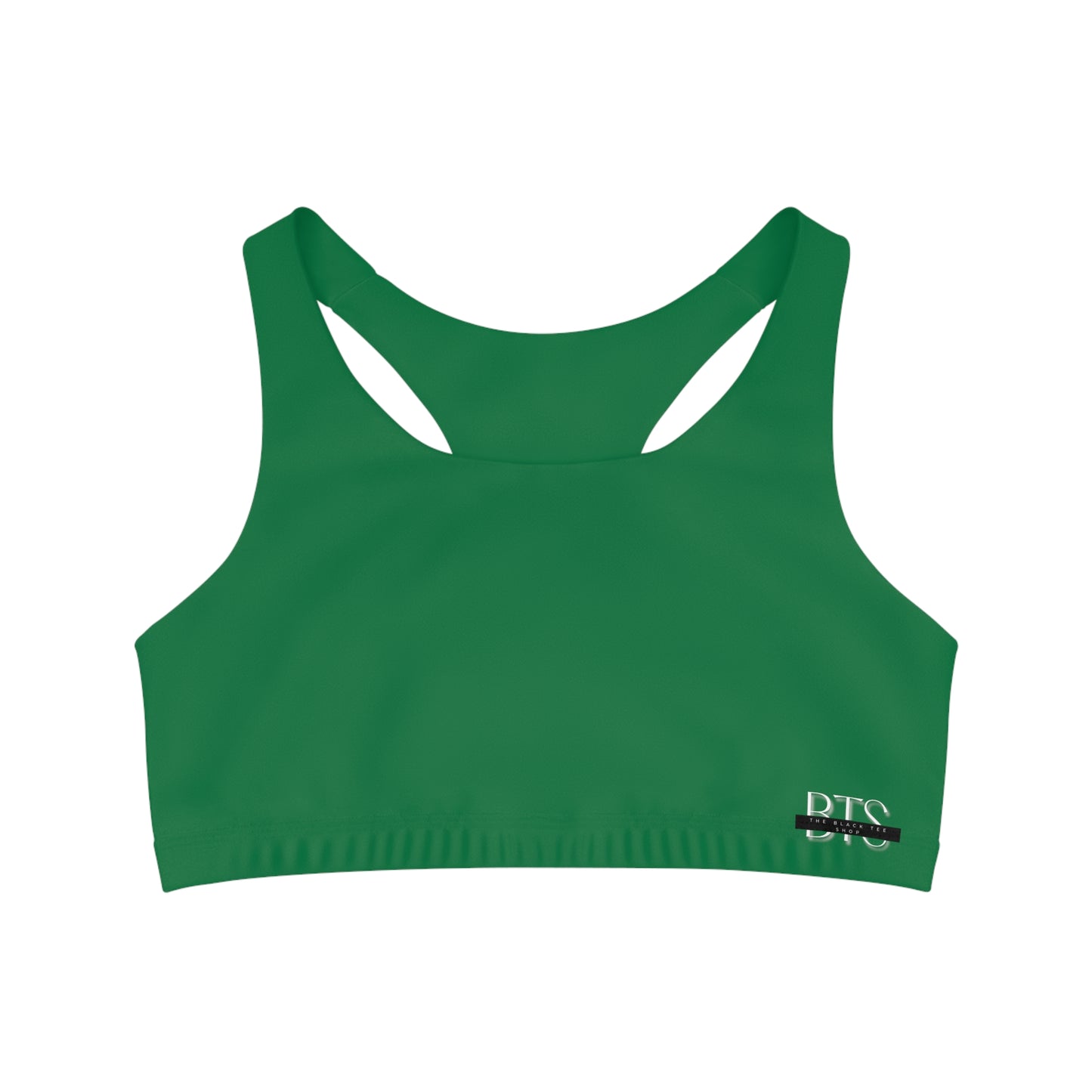 Dark Green Seamless Sports Bra