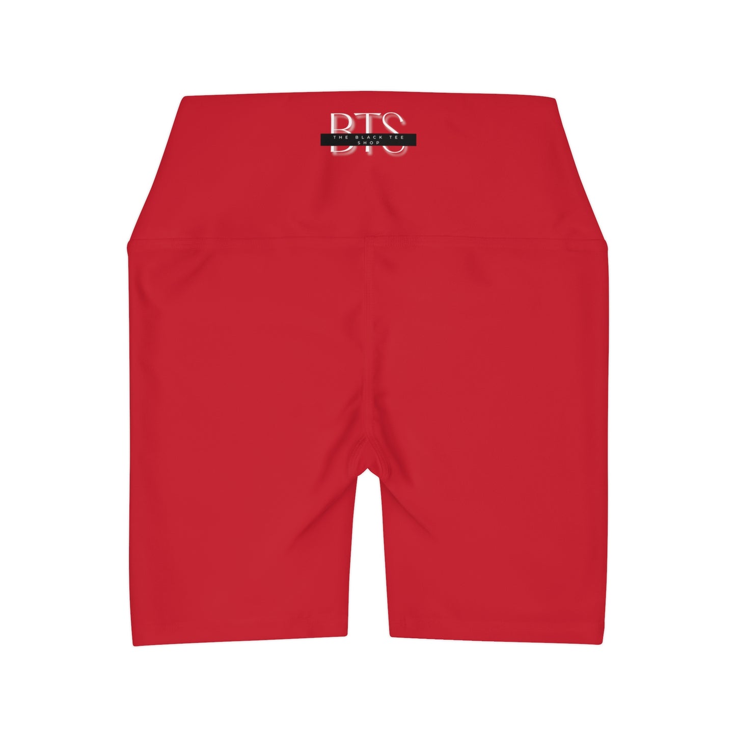 Deep Red BTS High Waisted Yoga Shorts