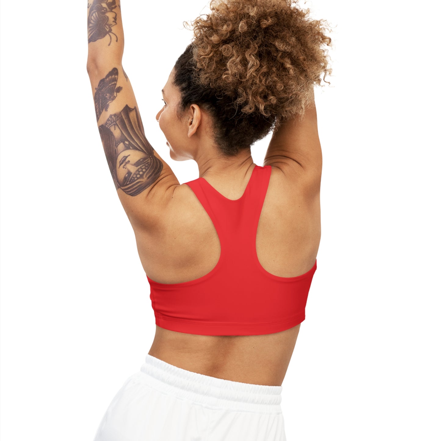 Bright Red Seamless BTS Sports Bra