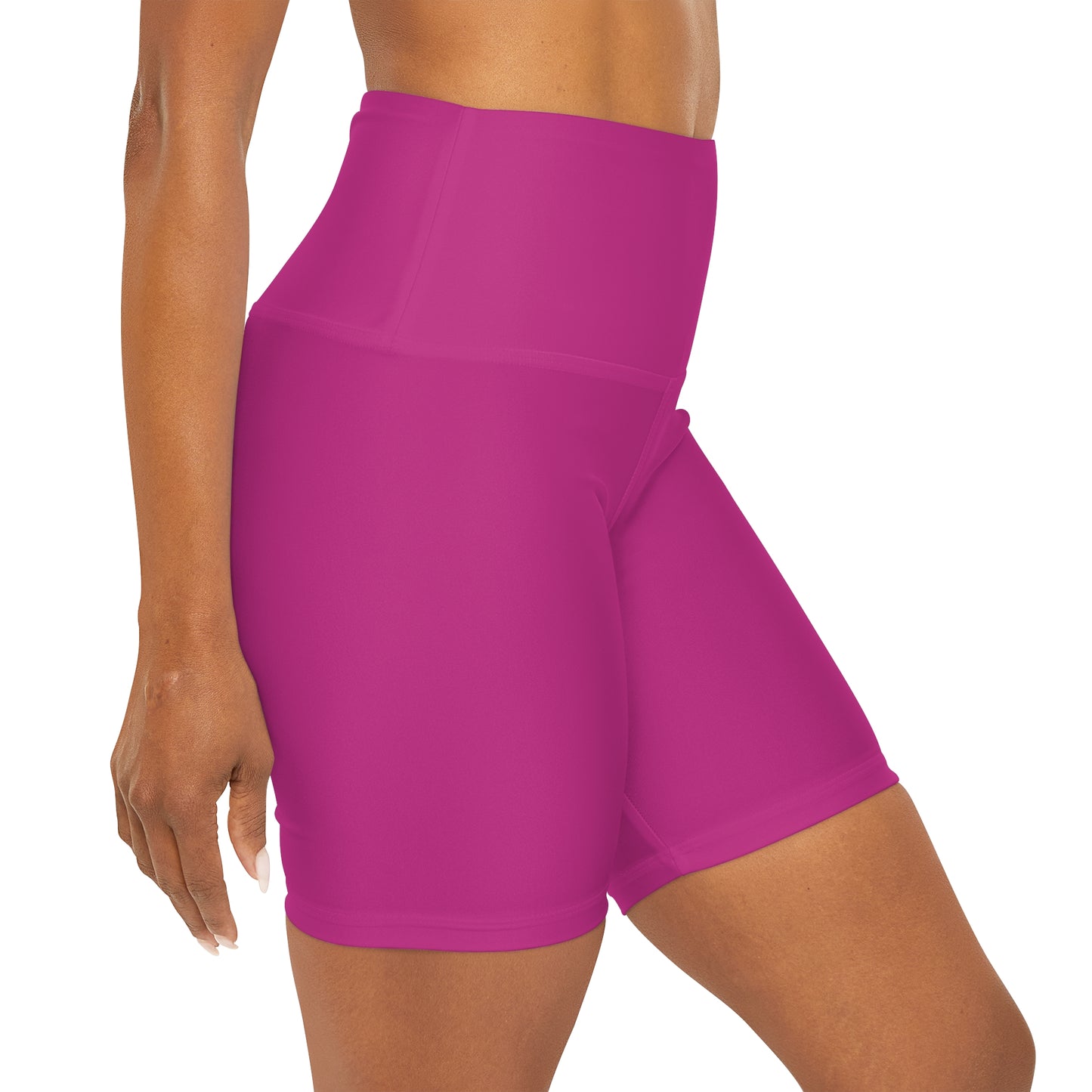 Hot Pink High Waisted Yoga Shorts