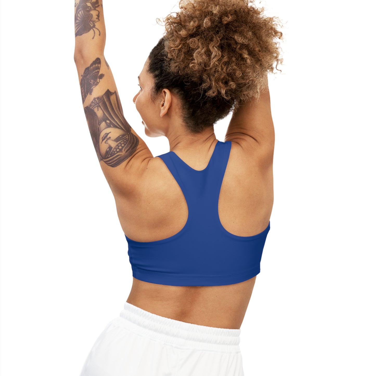 Dark Blue Seamless Sports Bra