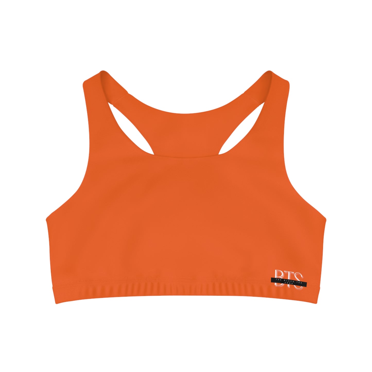 Orange Seamless Sports Bra