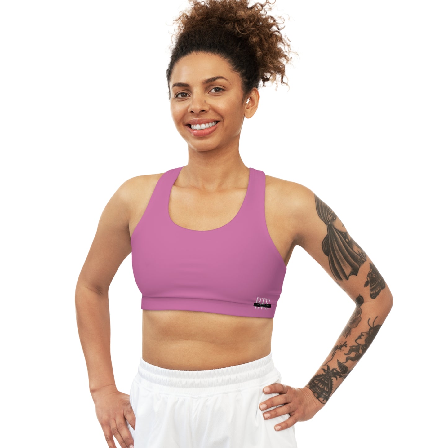 Lt. Pink Seamless Sports Bra