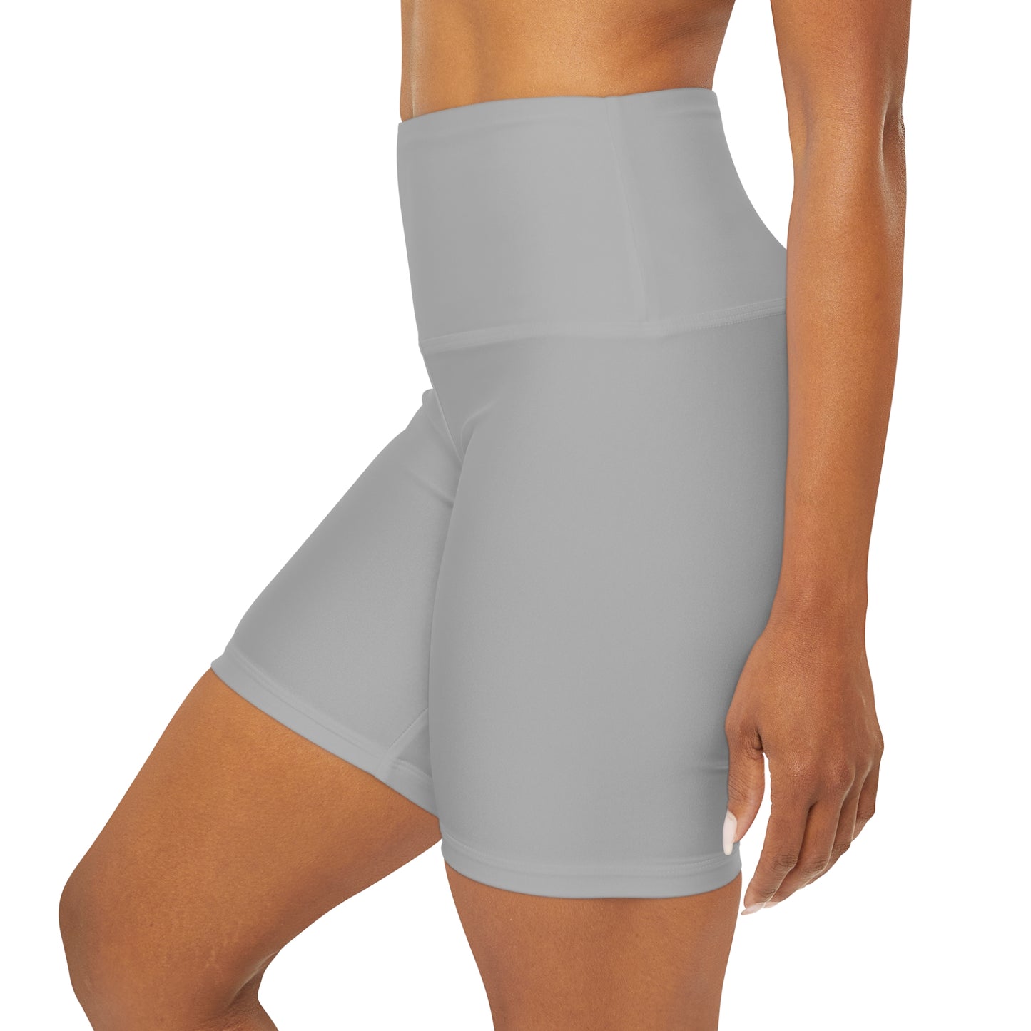 Light Grey BTS High Waisted Yoga Shorts