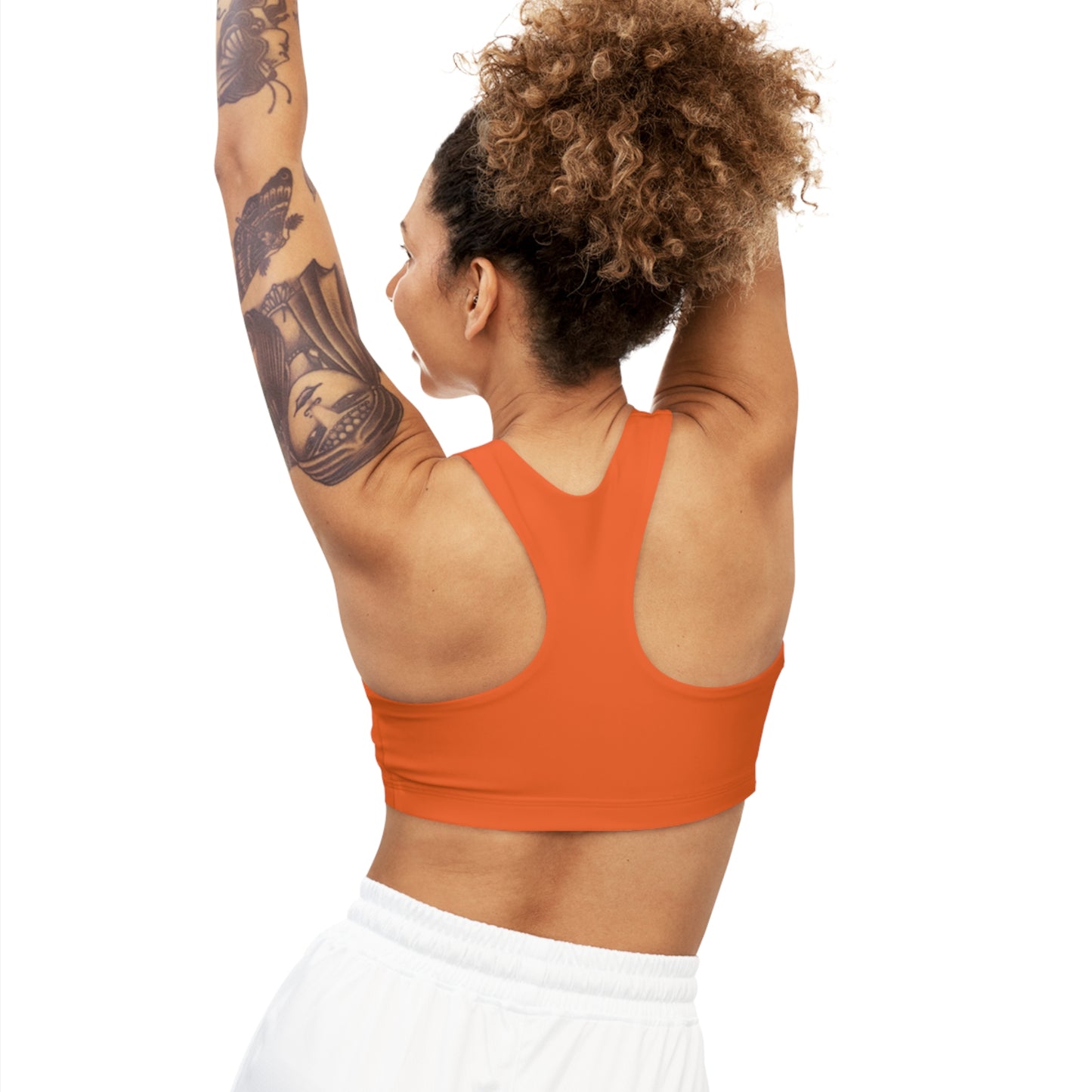 Orange Seamless Sports Bra