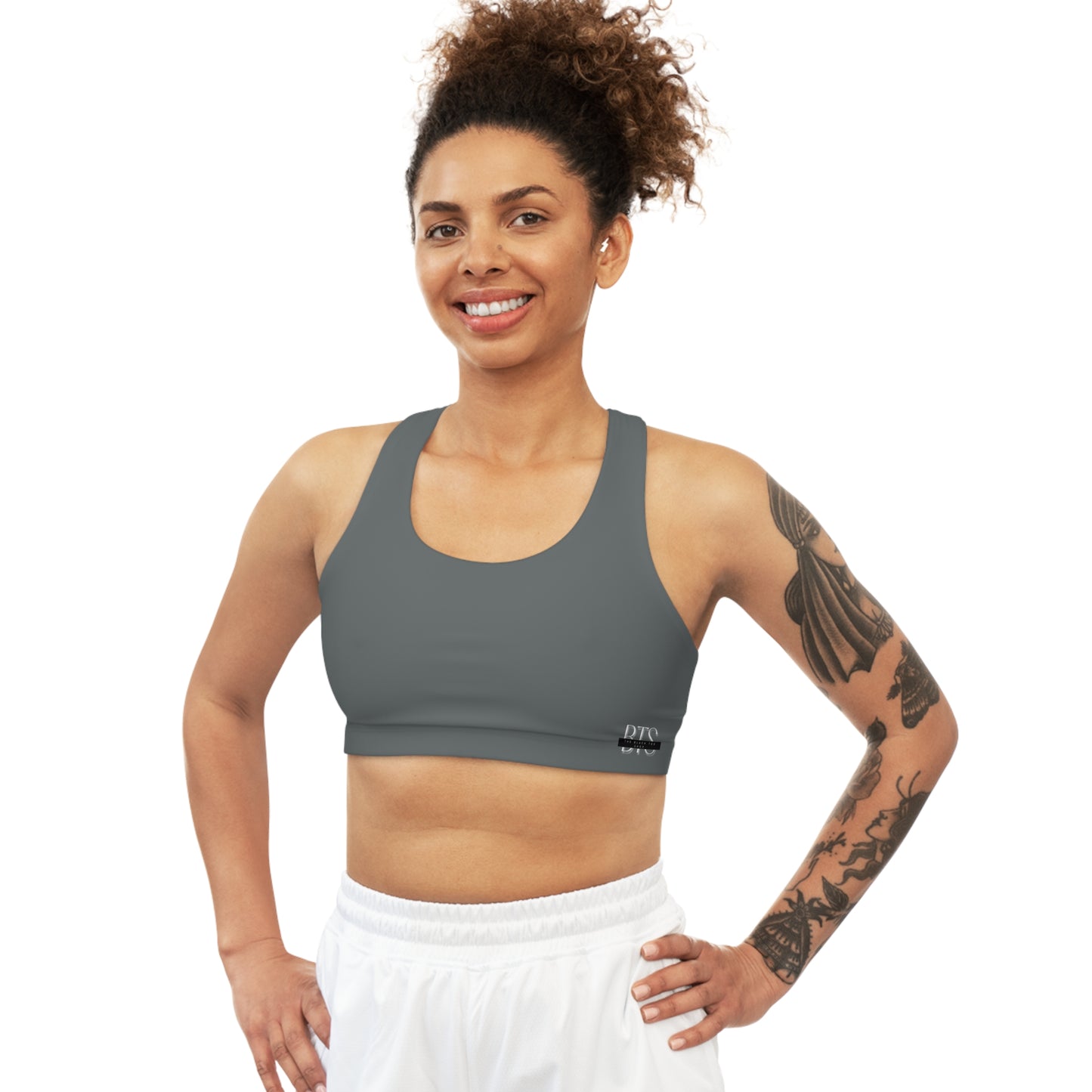 Dark Grey Seamless BTS Sports Bra