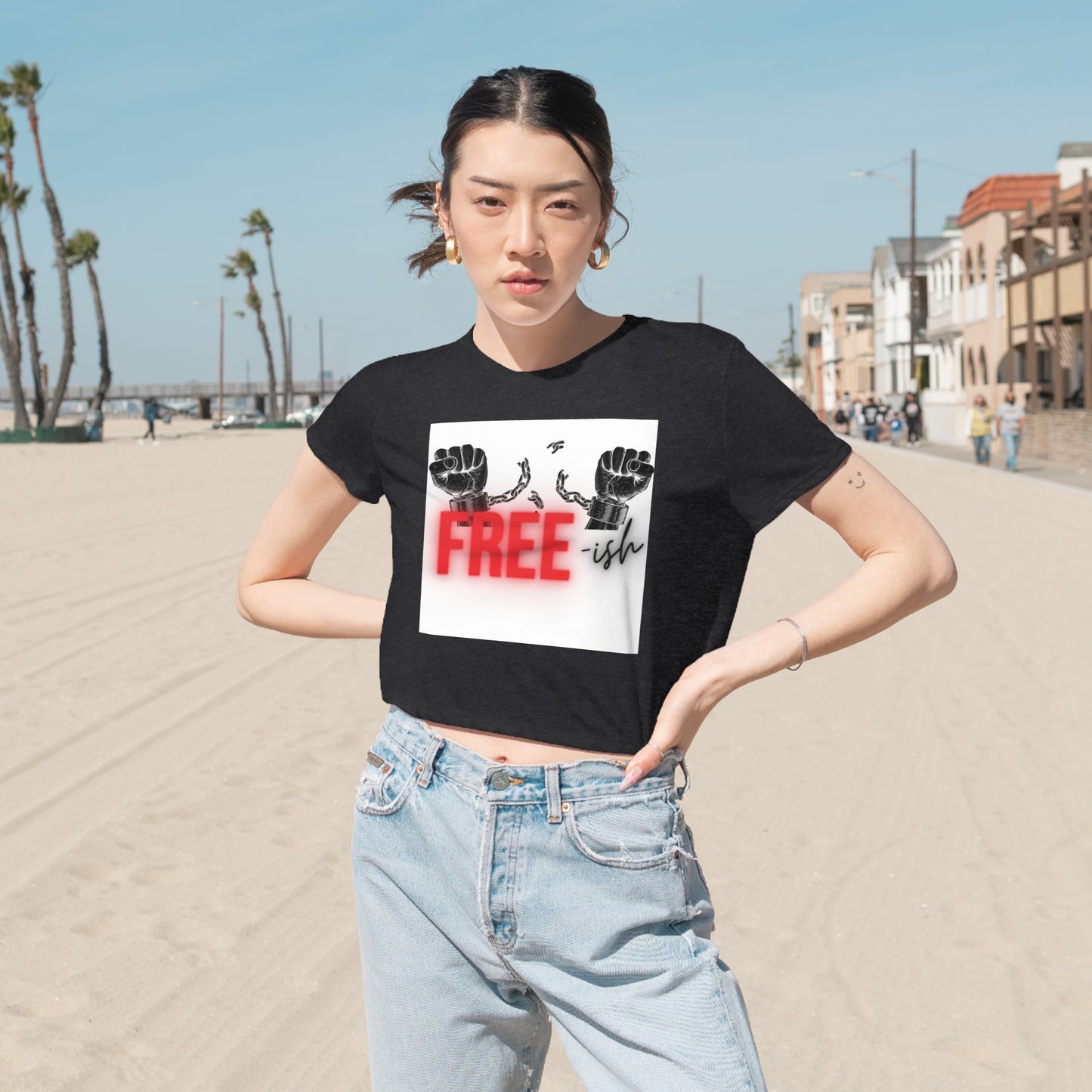 FREE-ish Women's Flowy Cropped Tee