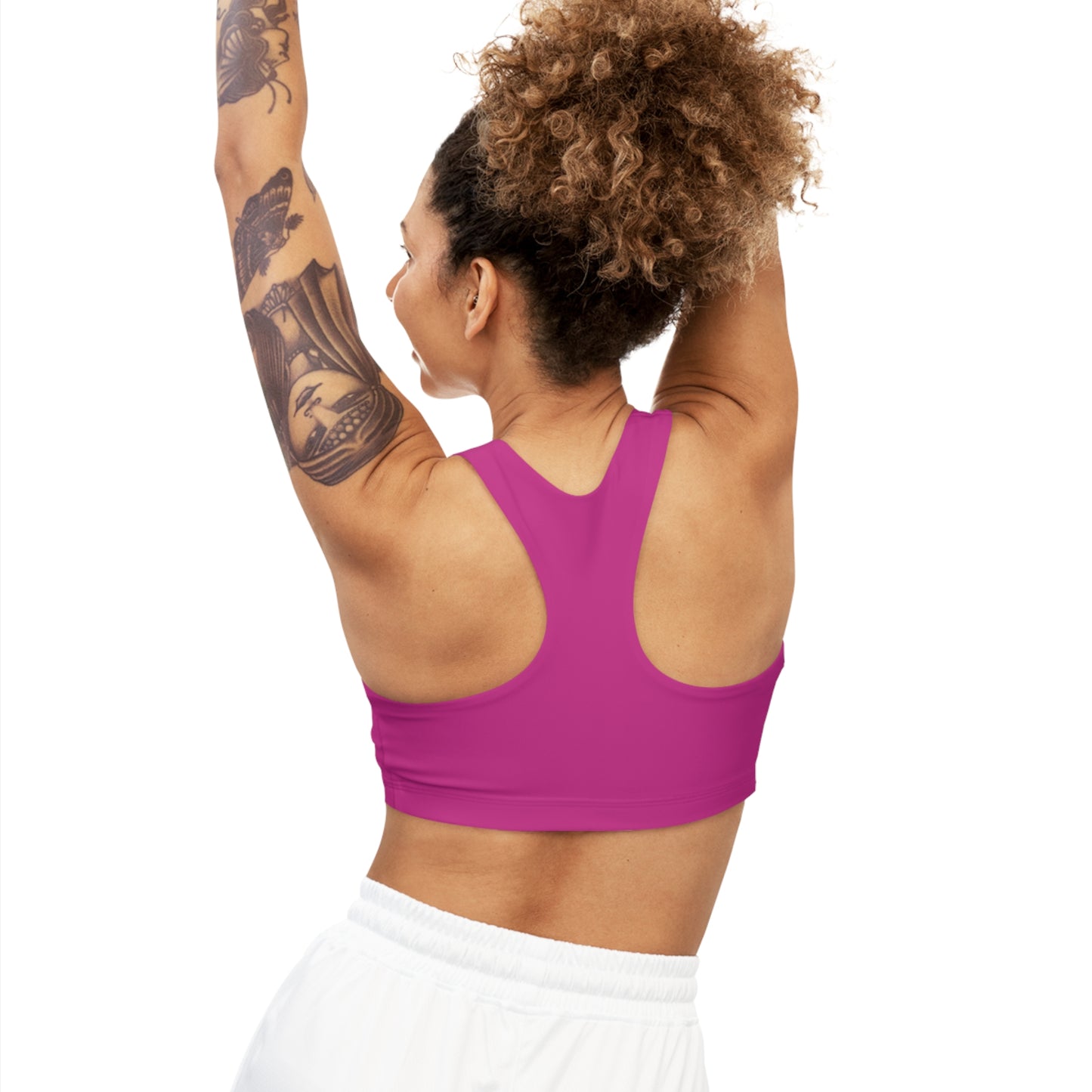 Hot Pink Seamless Sports Bra