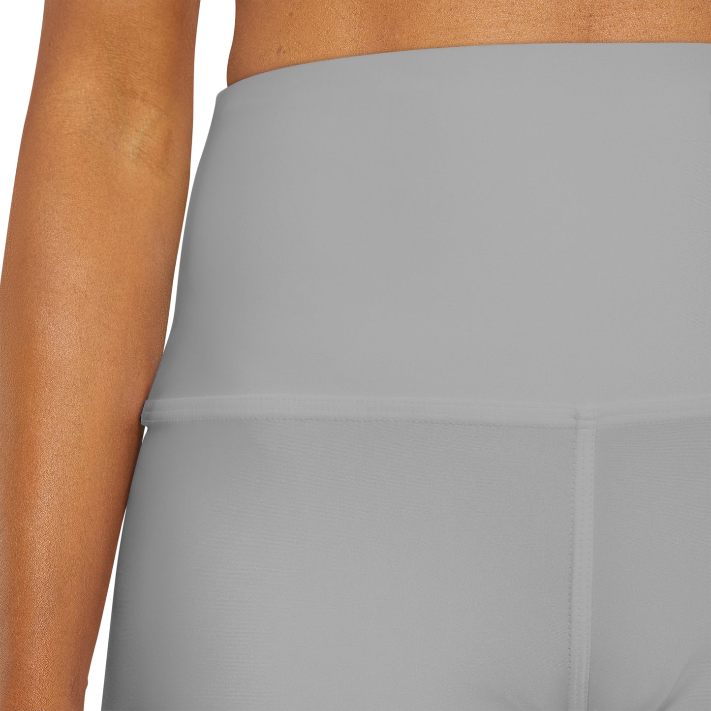 Light Grey BTS High Waisted Yoga Shorts