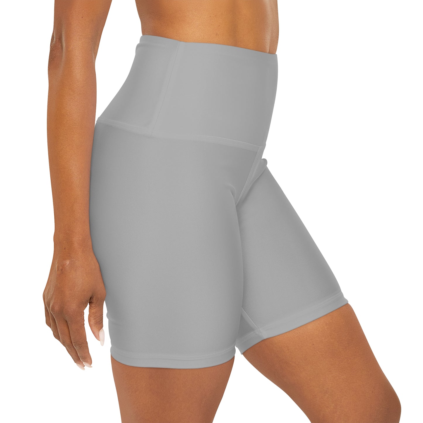 Light Grey BTS High Waisted Yoga Shorts