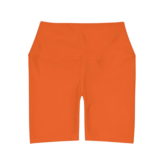 Tangerine High Waisted Yoga Shorts