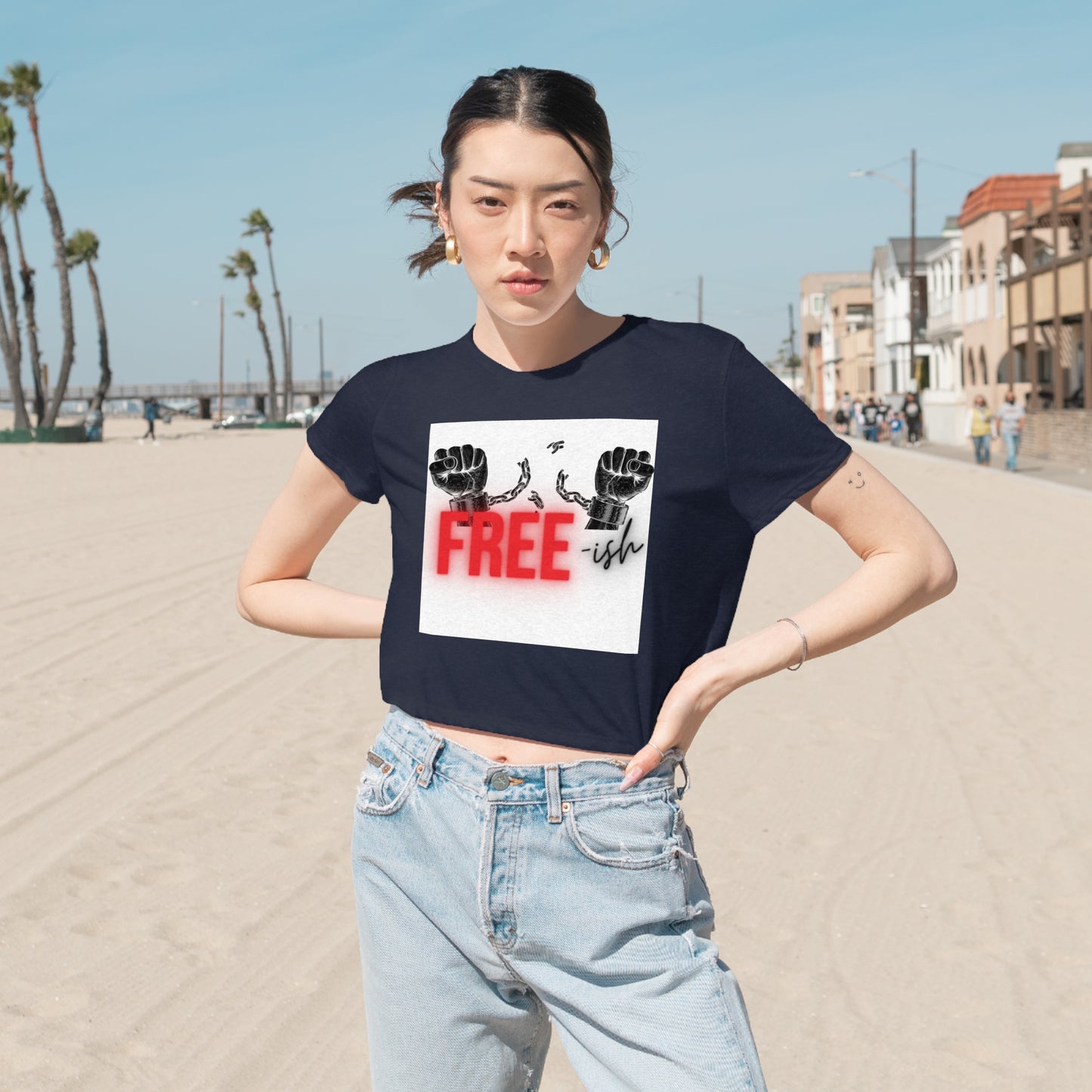 FREE-ish Women's Flowy Cropped Tee