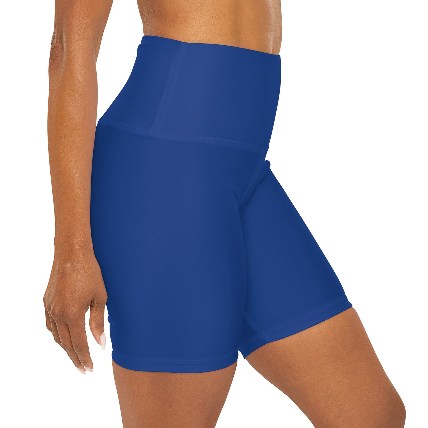 Dark Blue High Waisted Yoga Shorts