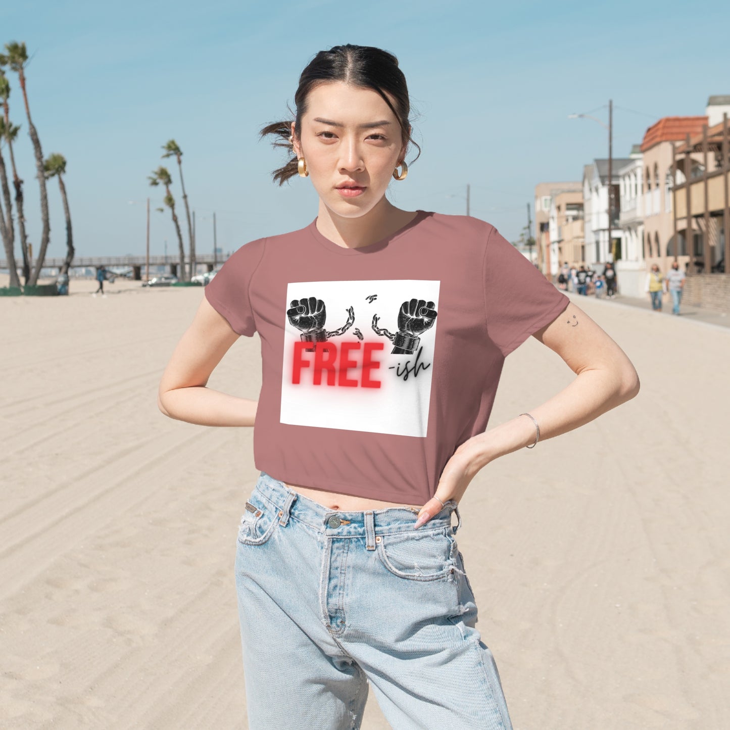 FREE-ish Women's Flowy Cropped Tee