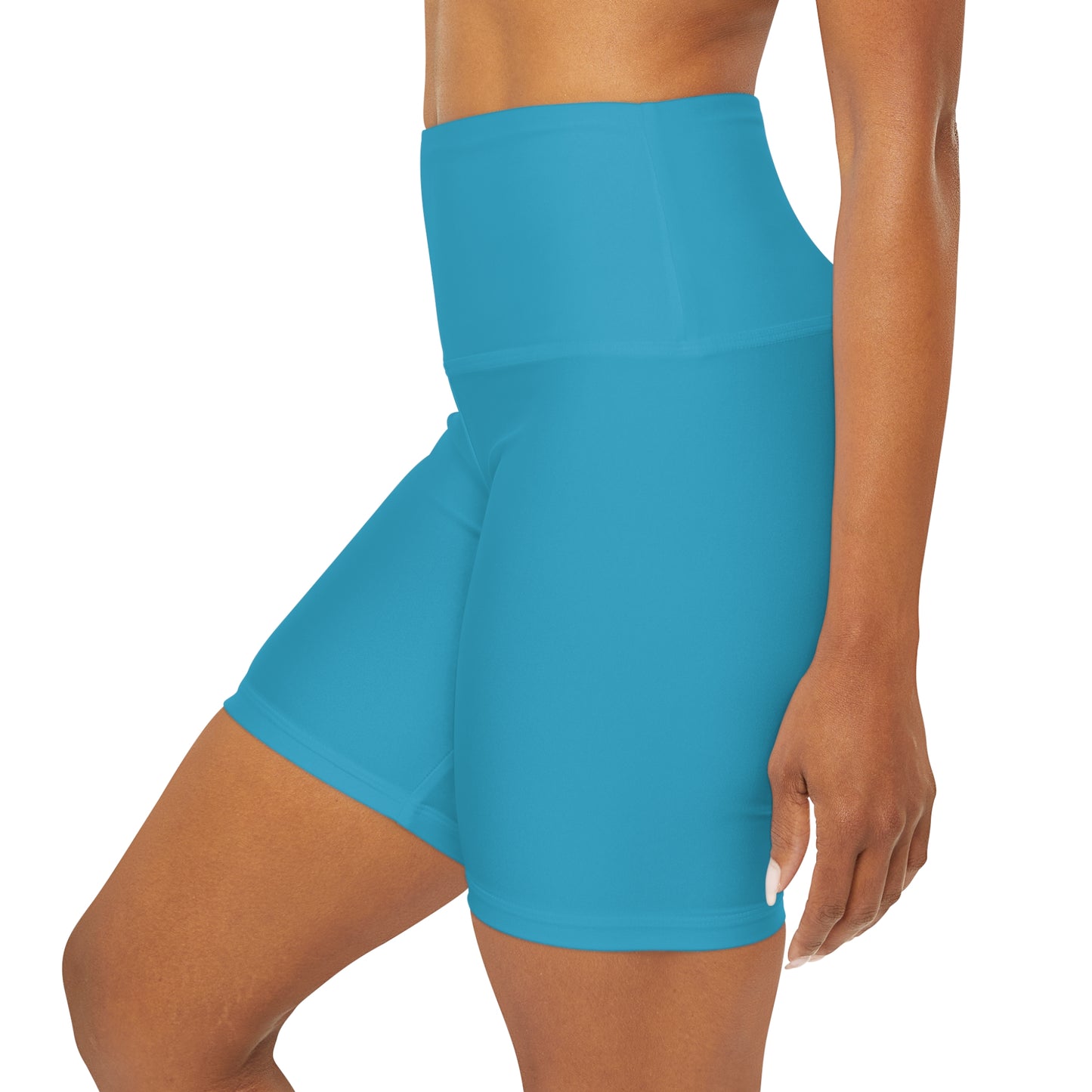 Turquoise Blue BTS High Waisted Yoga Shorts