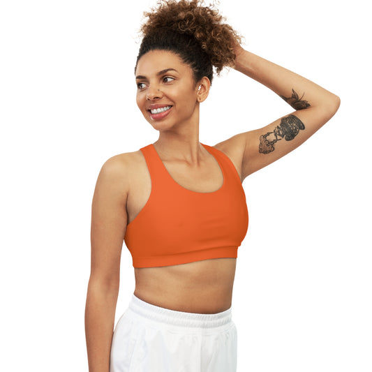 Orange Seamless Sports Bra