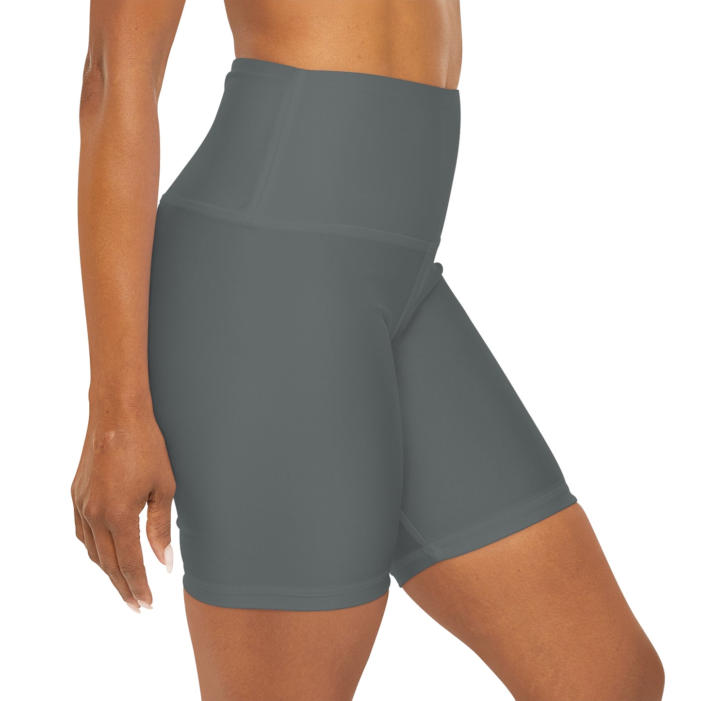 Dark Grey BTS High Waisted Yoga Shorts