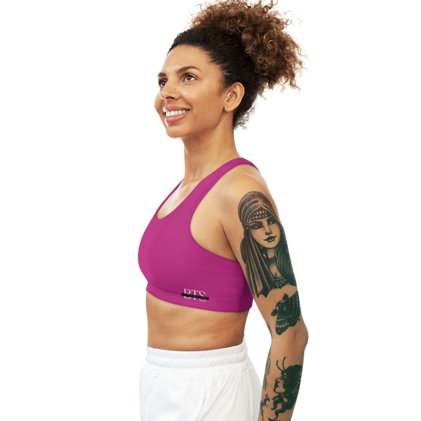 Hot Pink Seamless Sports Bra