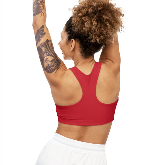 Deep Red Seamless BTS Sports Bra