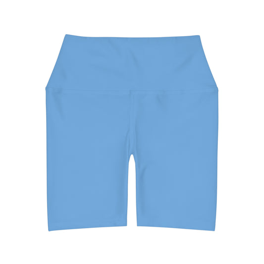 Lt. Blue High Waisted Yoga Shorts