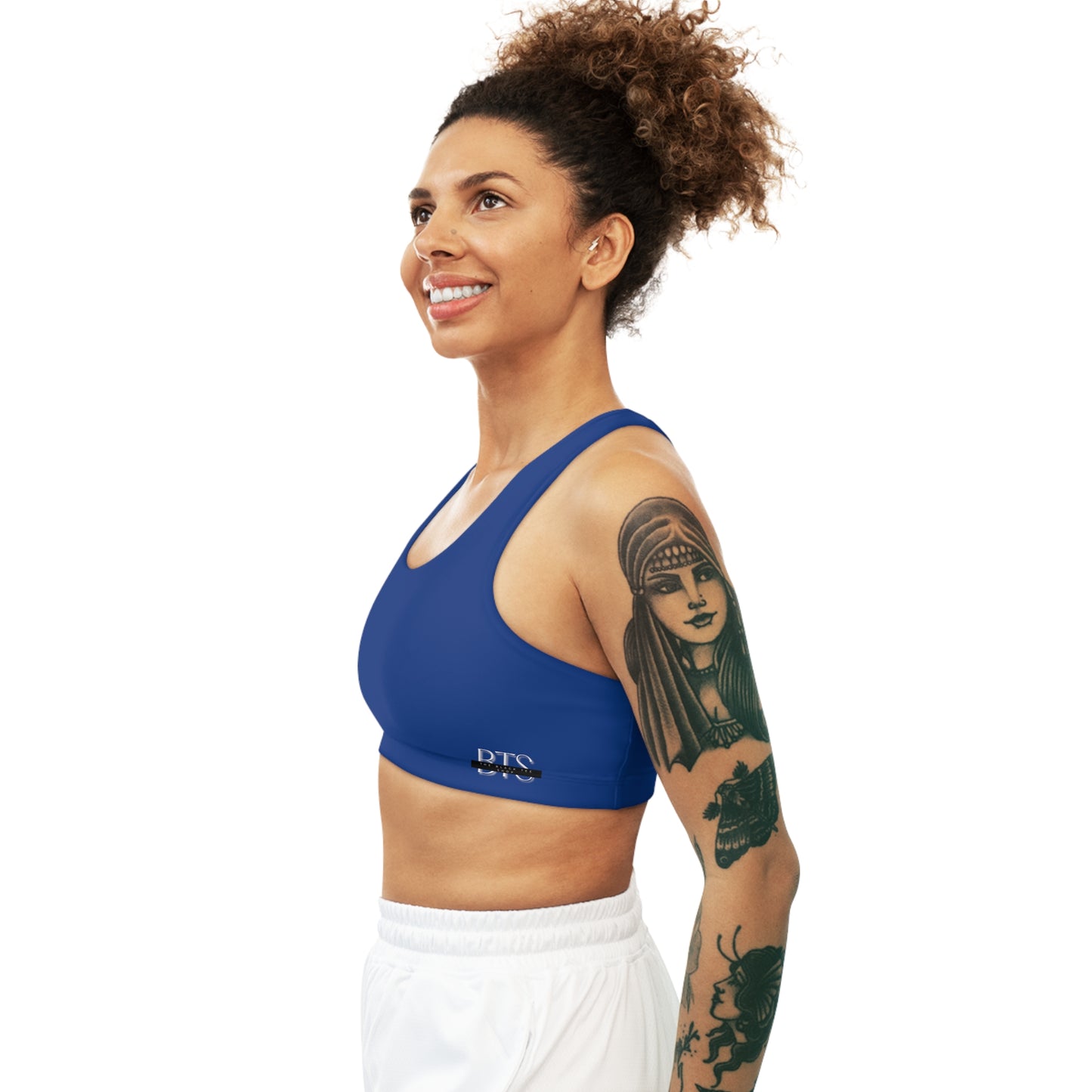 Dark Blue Seamless Sports Bra