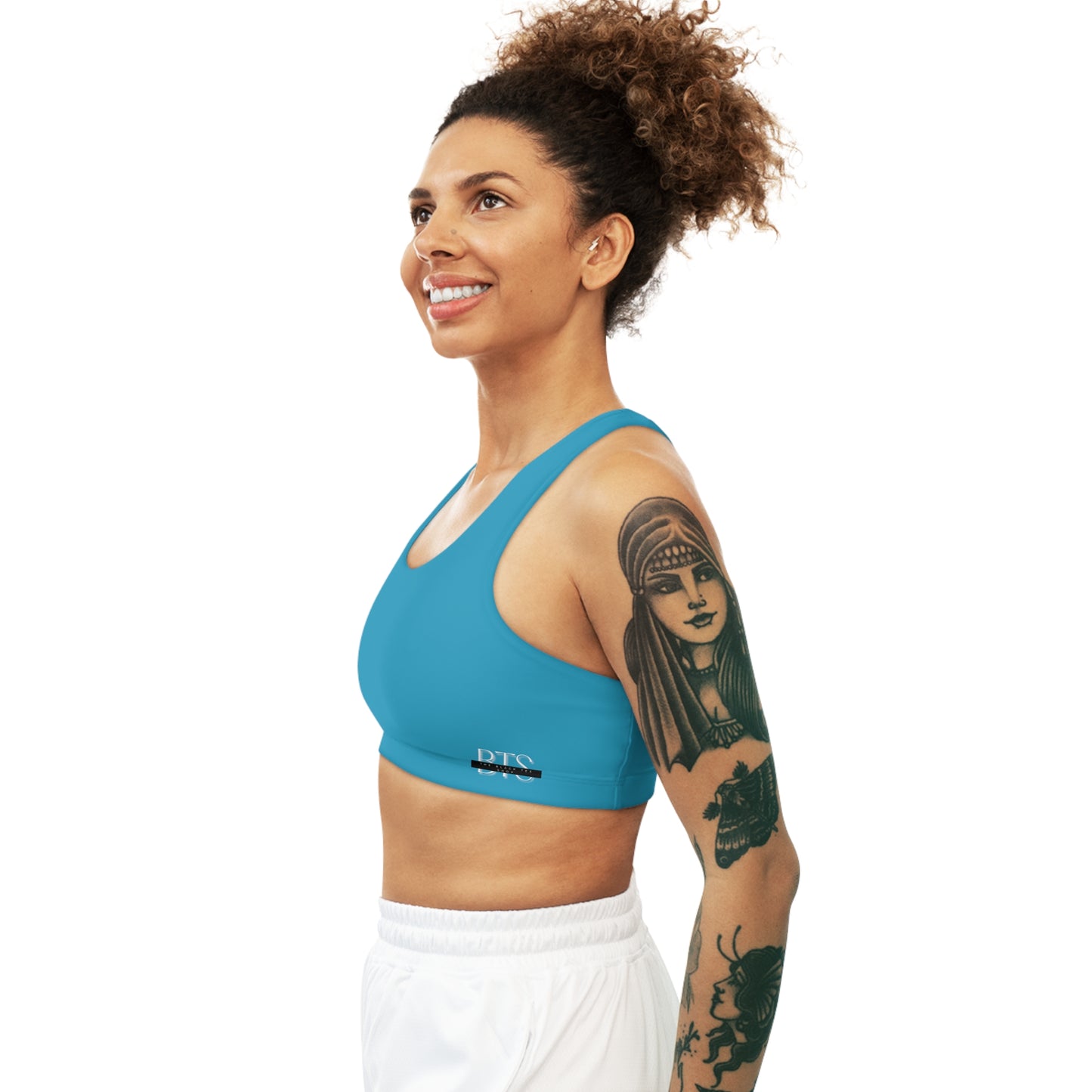 Turquoise Blue BTS Seamless Sports Bra