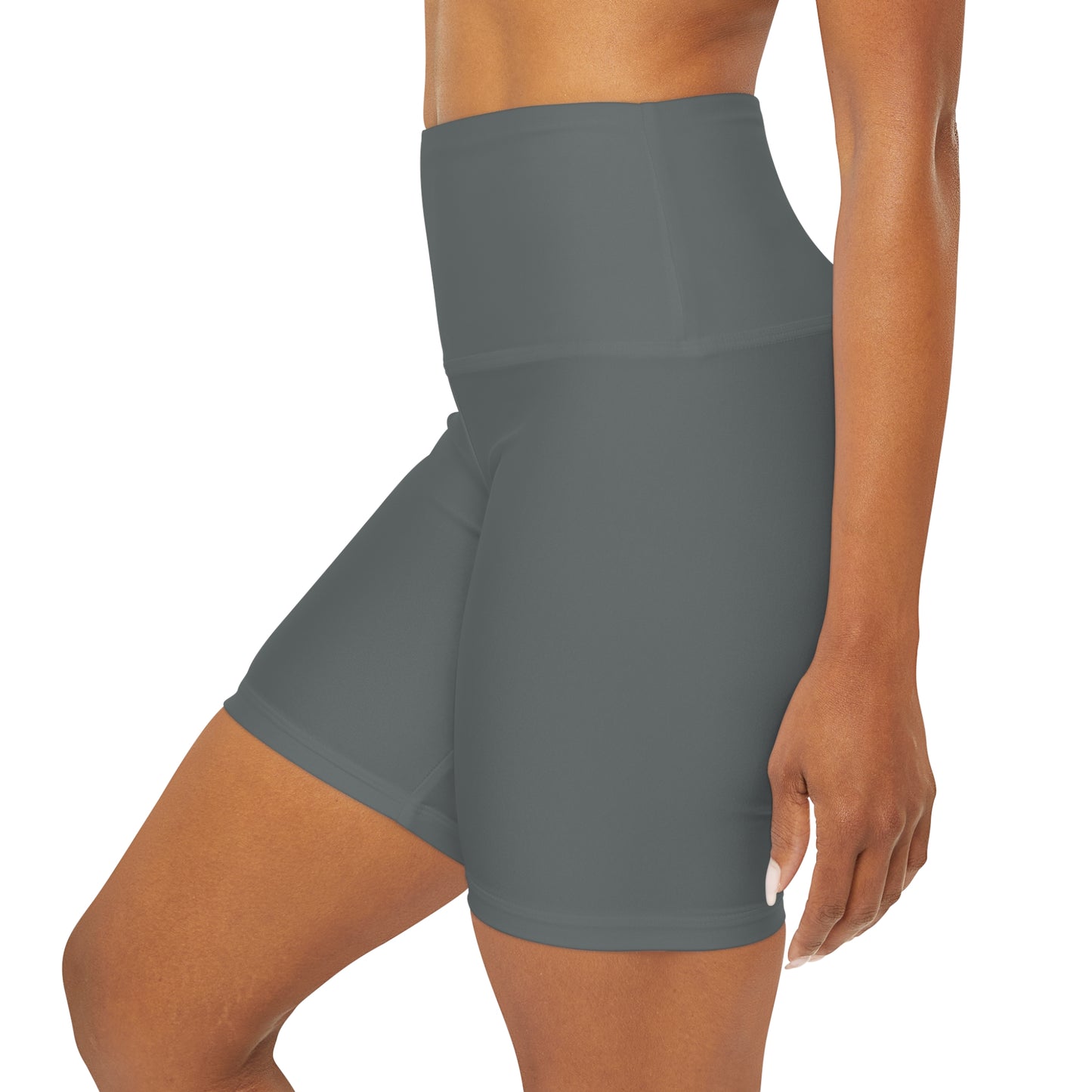 Dark Grey BTS High Waisted Yoga Shorts