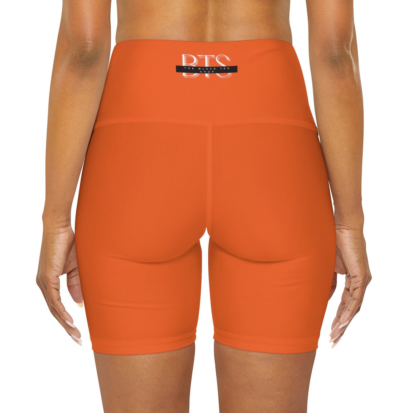 Tangerine High Waisted Yoga Shorts