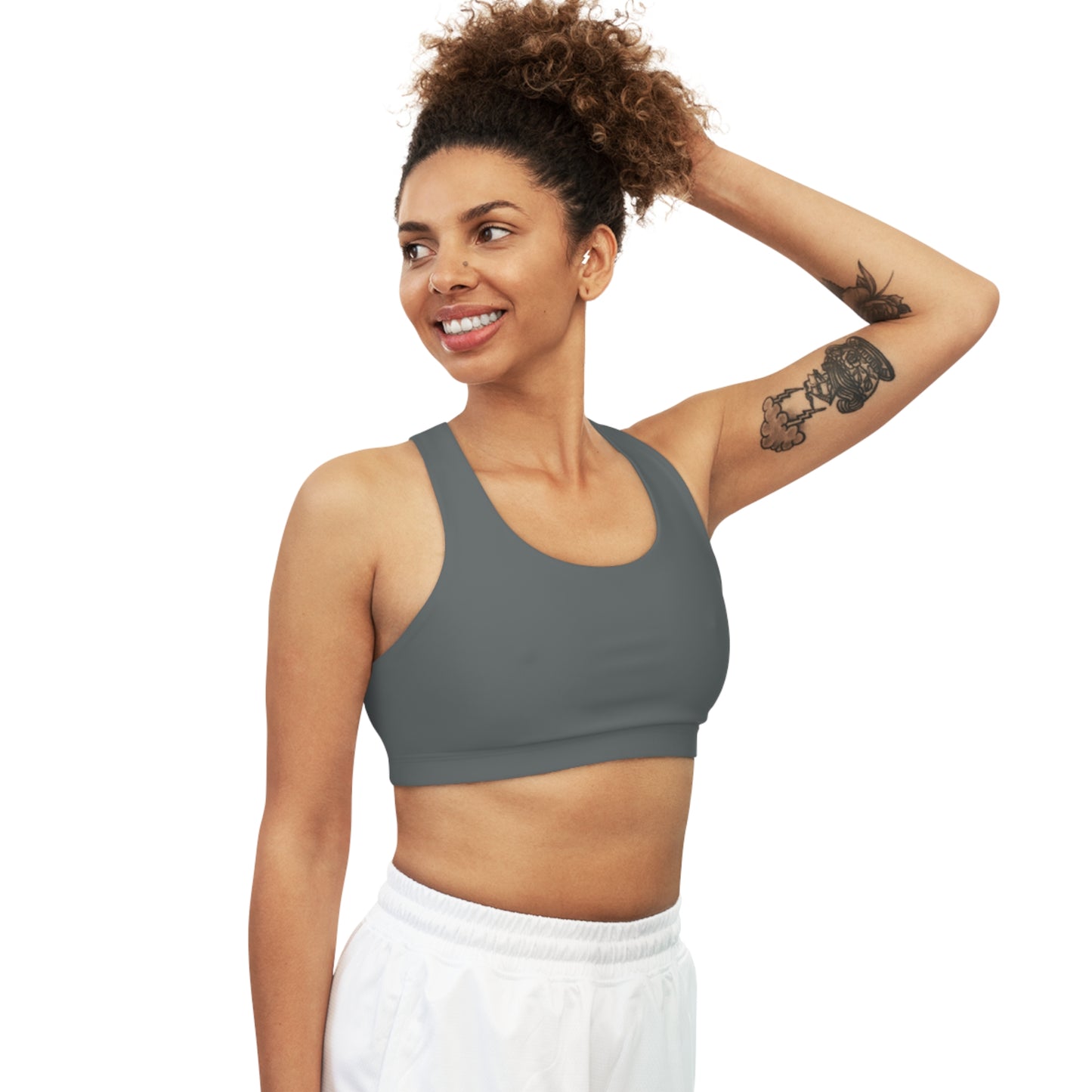 Dark Grey Seamless BTS Sports Bra