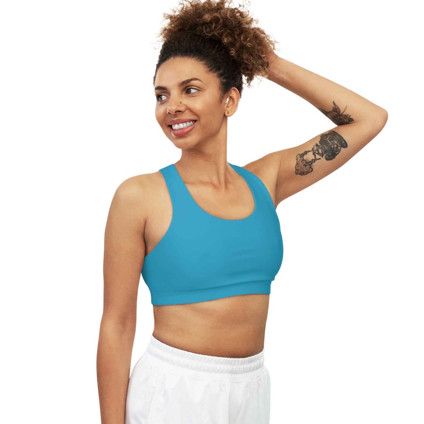 Turquoise Blue BTS Seamless Sports Bra