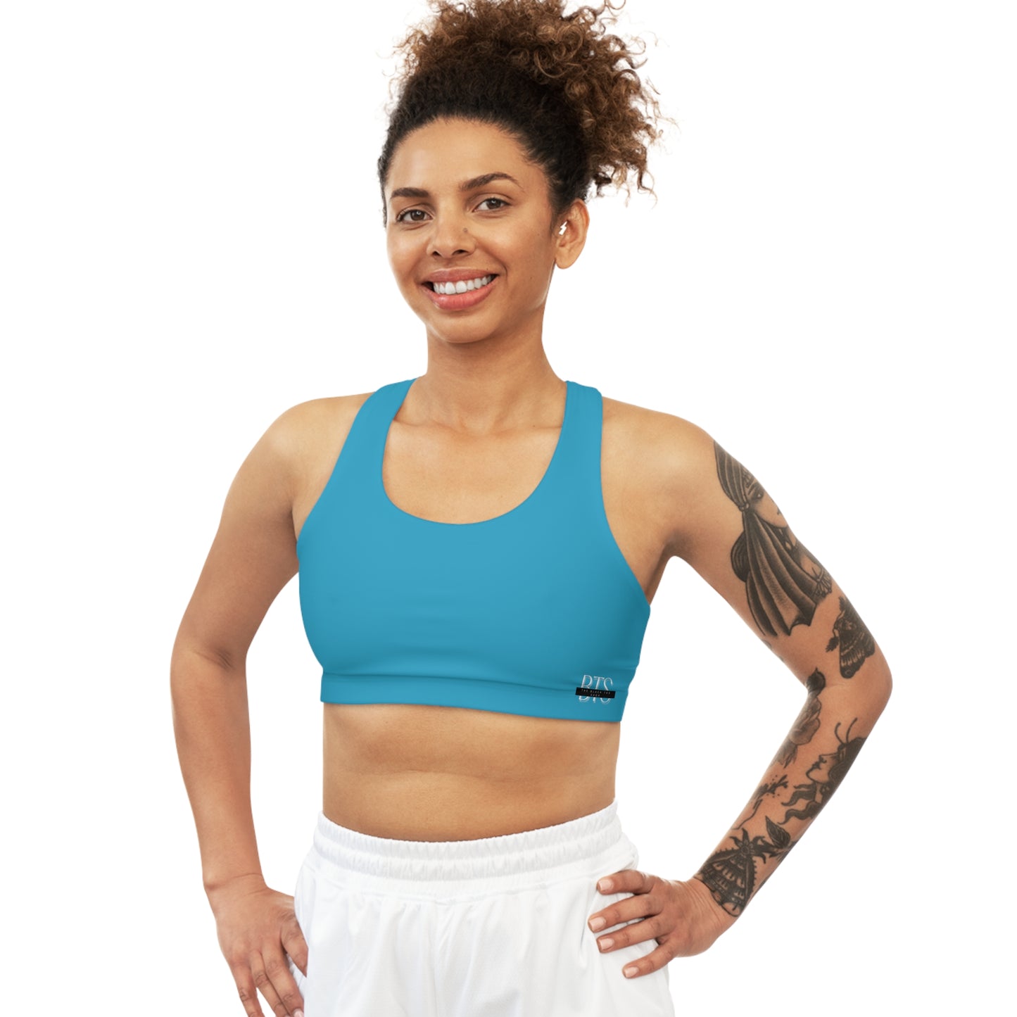 Turquoise Blue BTS Seamless Sports Bra