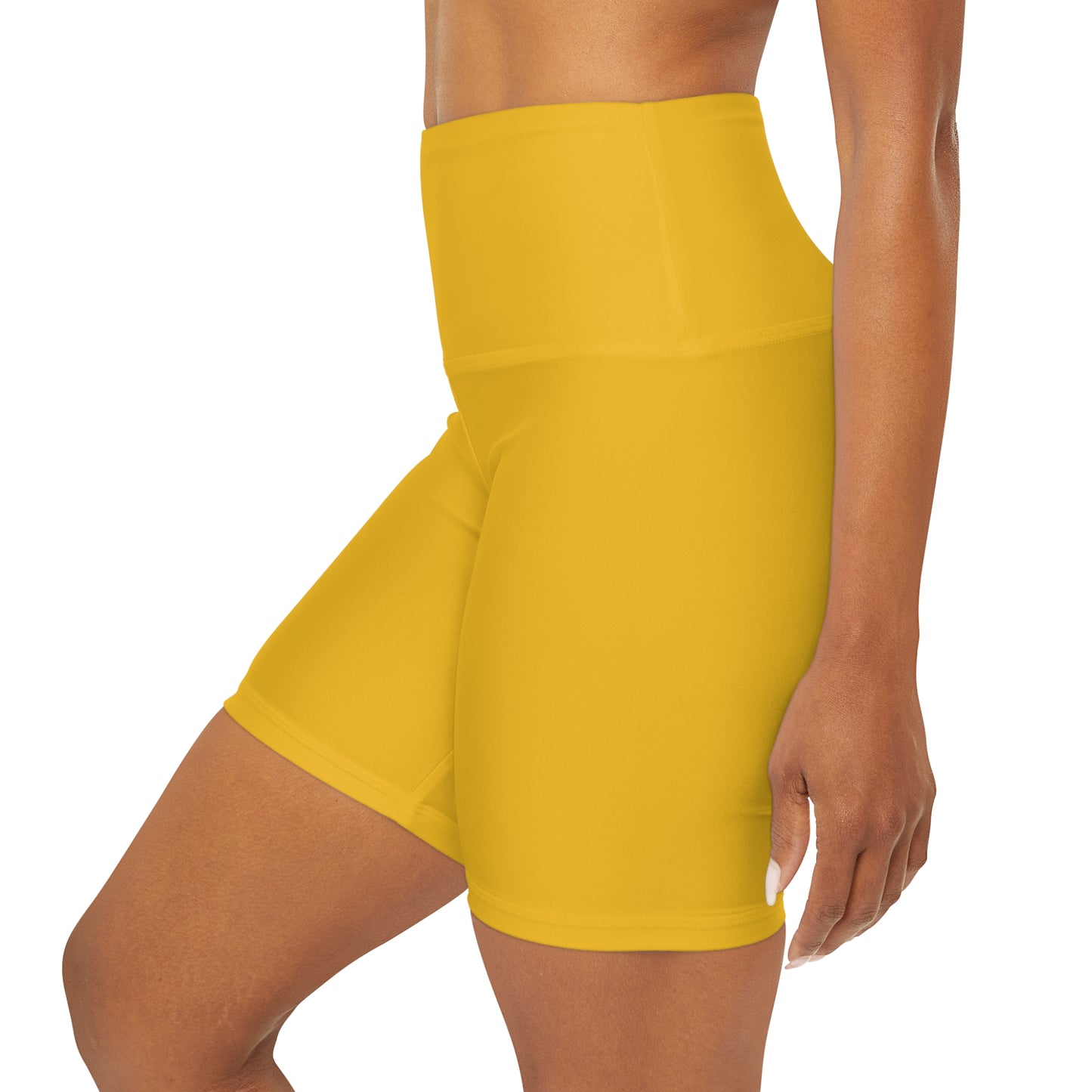 Canary Yellow BTS High Waisted Yoga Shorts