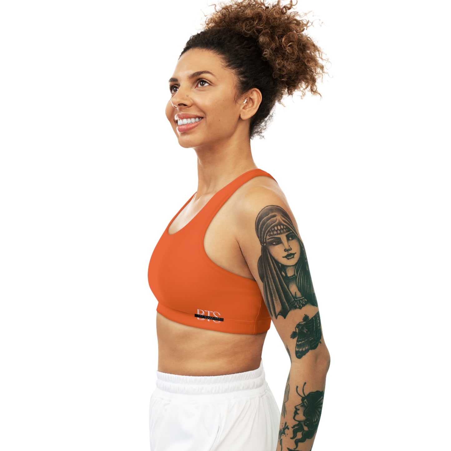 Orange Seamless Sports Bra