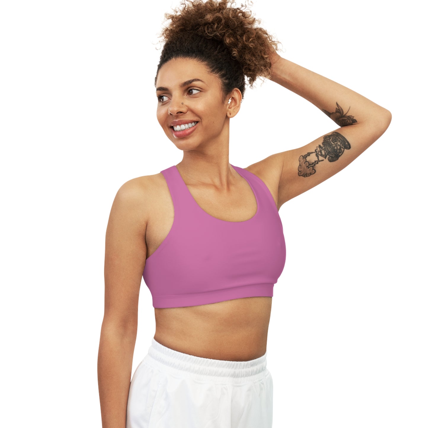 Lt. Pink Seamless Sports Bra