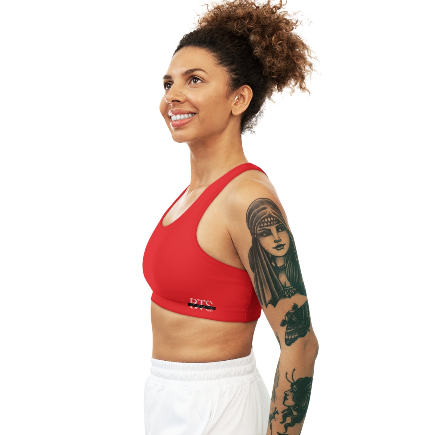 Bright Red Seamless BTS Sports Bra