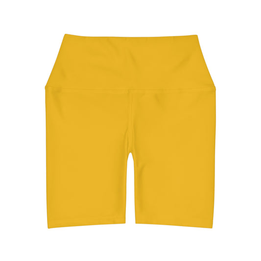 Canary Yellow BTS High Waisted Yoga Shorts