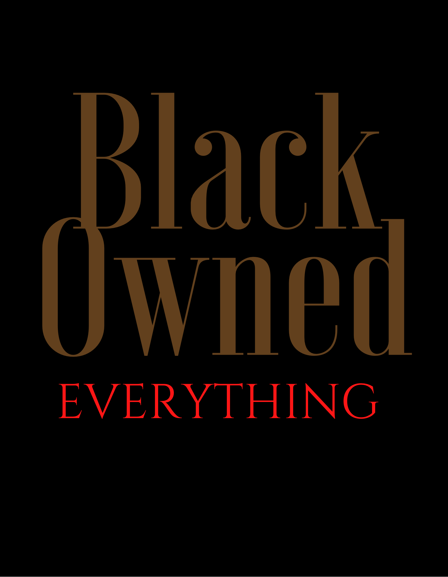 Black Owned Everything Short Sleeved Tee.